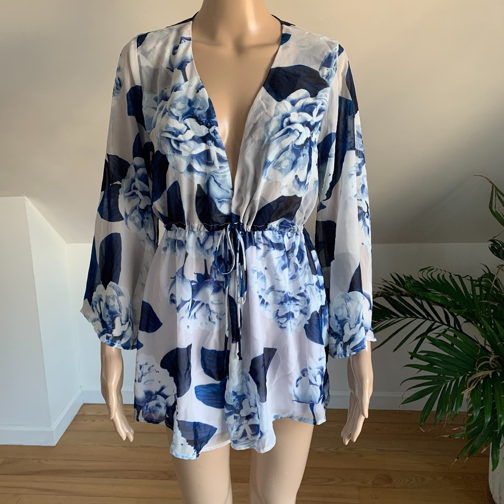 Show Me Your Mumu Blue Romper | Size Small